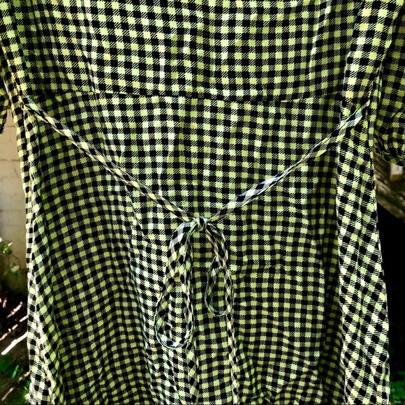 Green Plaid Tea Dress NWT - Picture 7 of 7